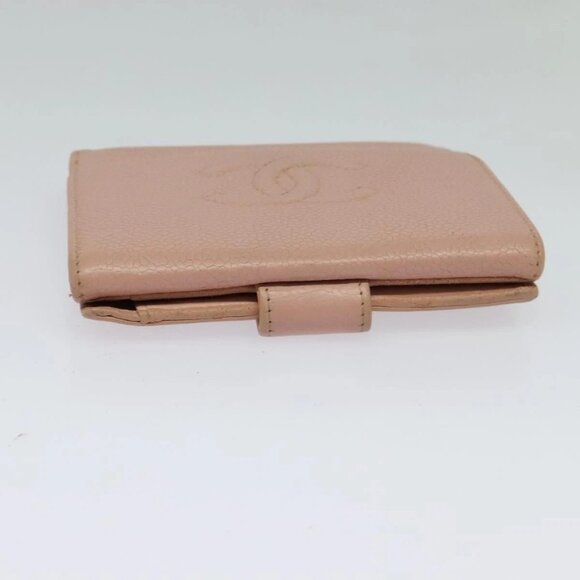 CHANEL Bifold Wallet Grained Calf Skin Pink CC - Picture 5 of 16